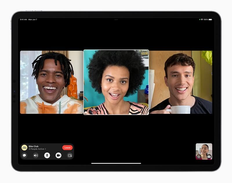 مكالمات FaceTime في نظام iPadOS 15