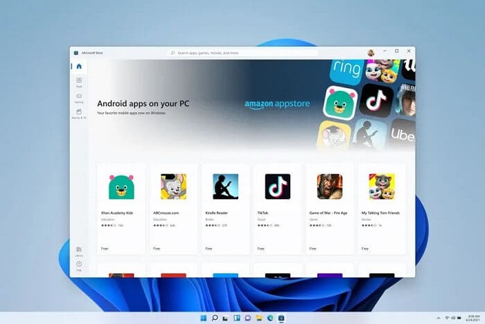 تطبيقات أندرويد على ويندوز 11