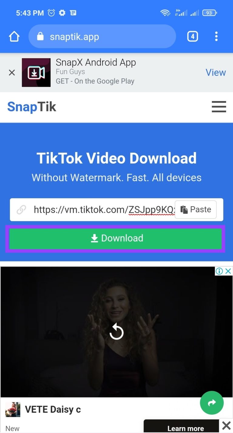 snaptik download