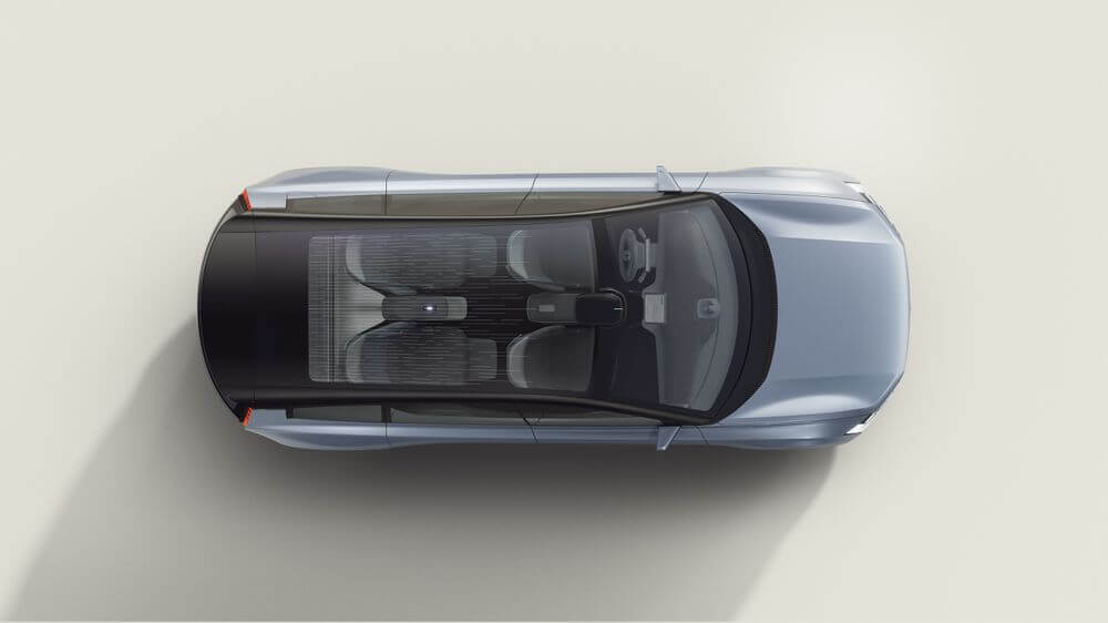 سيارة فولفو Concept Recharge من الأعلى - مفهوم السيارات الكهربائية