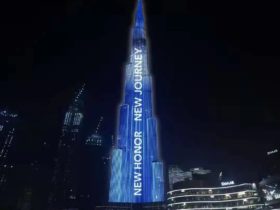 Honor تضيئ برج خليفة