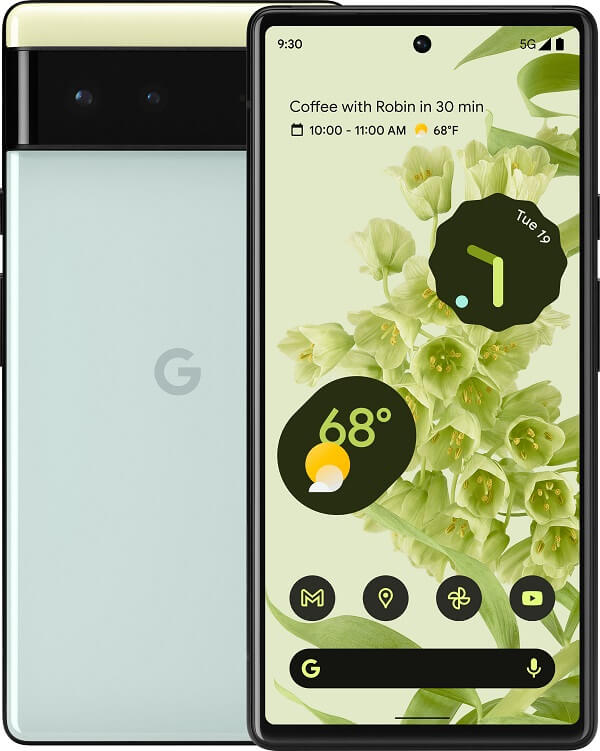 هاتف جوجل بيكسل 6 باللون الأخضر الليموني - جوجل بيكسل 6 و6 برو