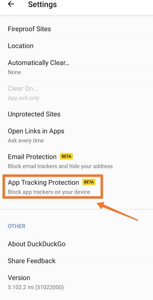 حماية تتبع التطبيقات - أداة DuckDuckGo