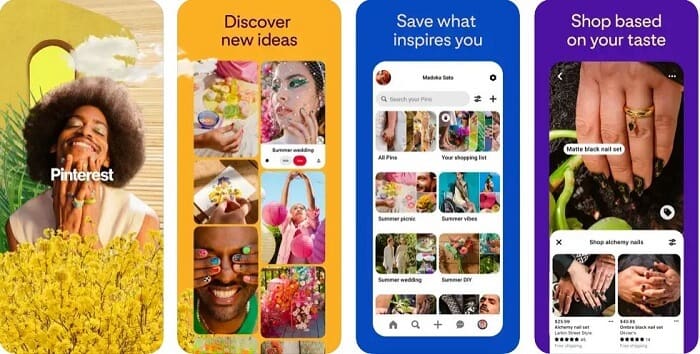 تطبيق Pinterest - البحث بالصور