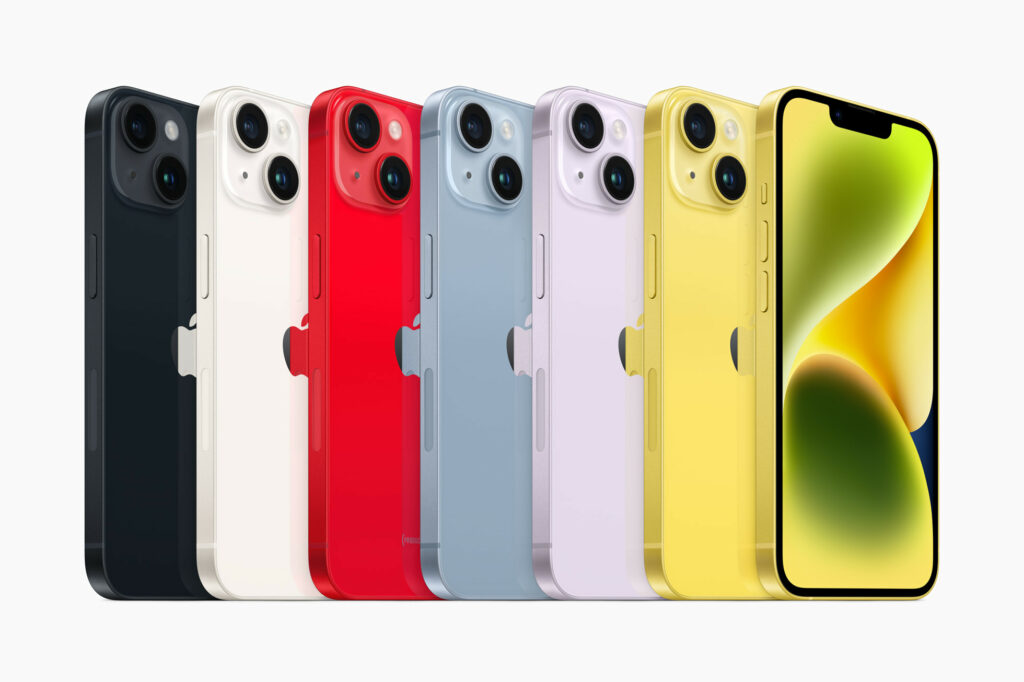 ستة ألوان مميزة على هواتف iPhone 14 و iPhone 14 Plus مع اللون الأصفر الجديد
