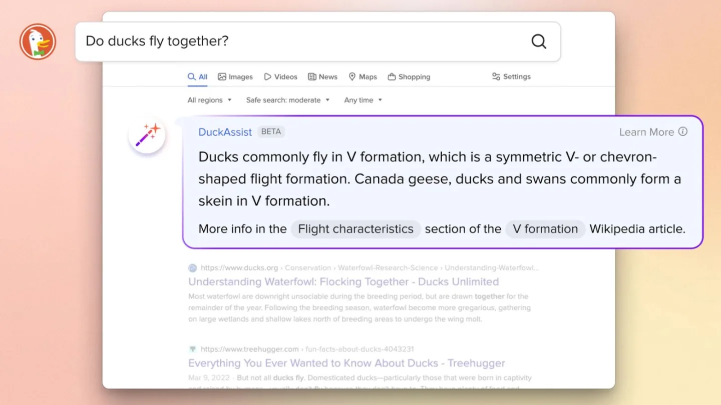 DuckAssist: محرك بحث مدعوم بالذكاء الاصطناعي من ChatGPT