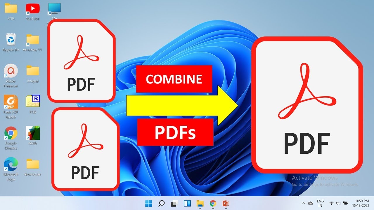 دمج ملفات PDF في ملف واحد 