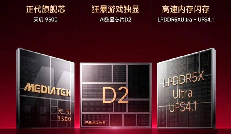معالج-MediaTek-Dimensity-9500-SoC-بداخل-هاتف-Redmi-K90-Max