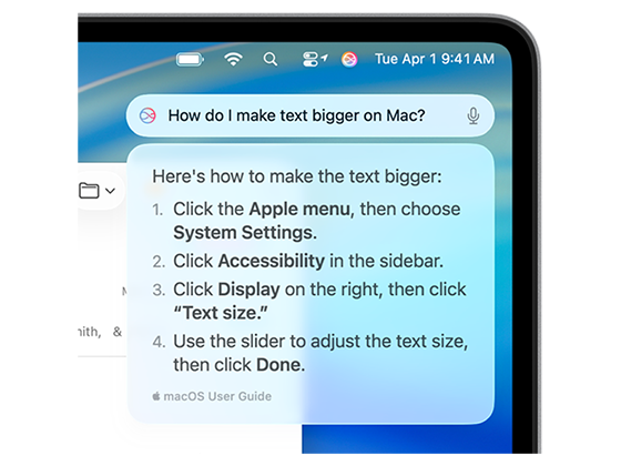 Apple Intelligence على MacBook Air M5