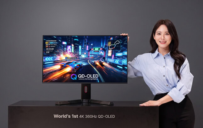 أول شاشة QD OLED بدقة-4K ومعدل تحديث 360Hz من سامسونغ